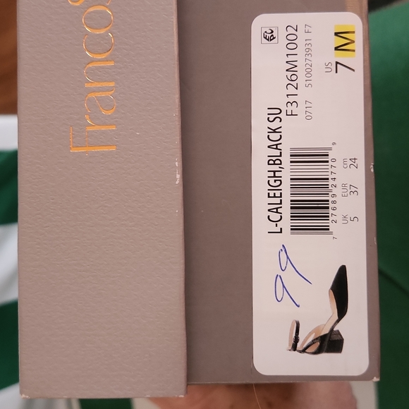 Franco Sarto Caleigh black leather slingbacks size 7-NWT - Picture 4 of 6